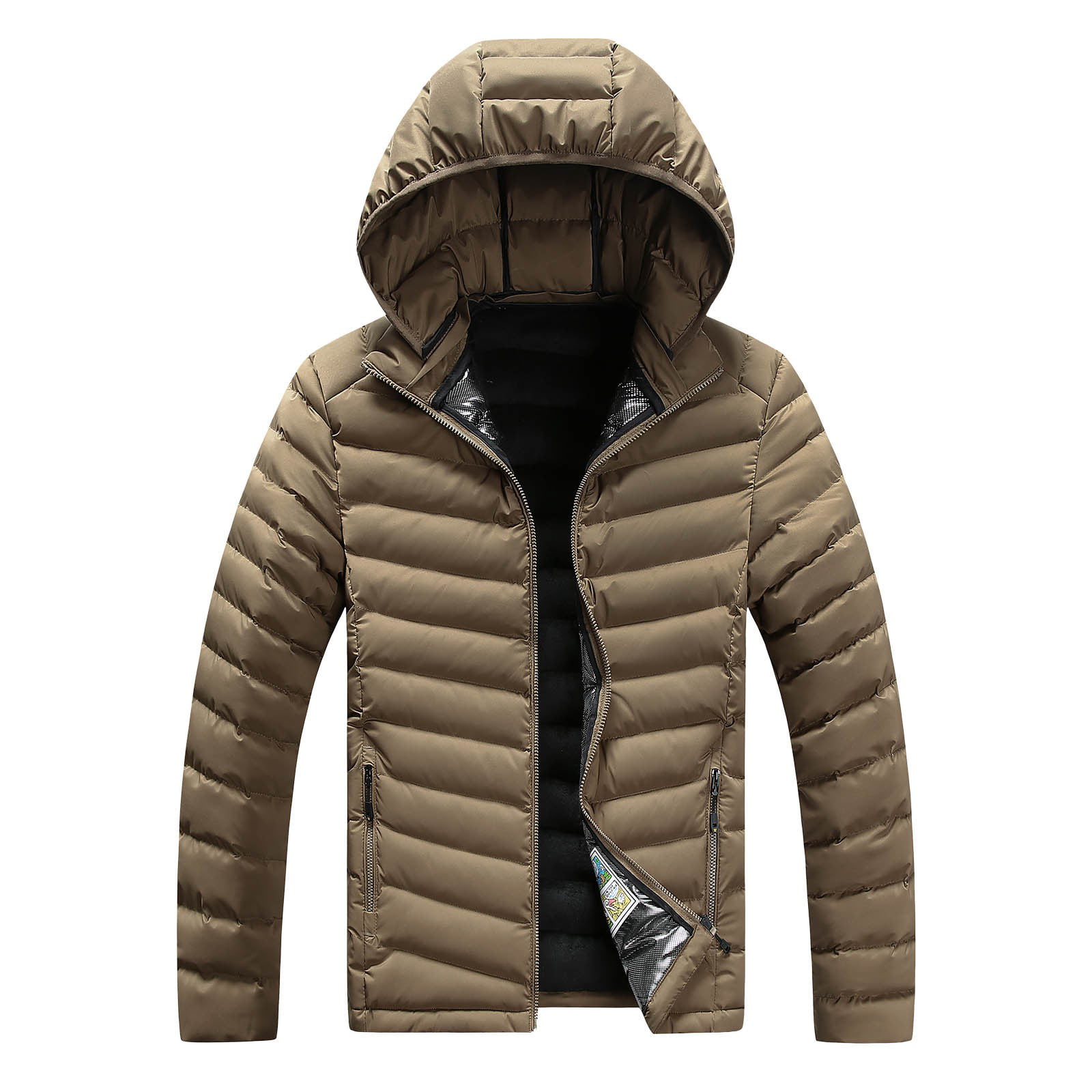 LEEy-world Long Winter Coats for Men Men's Jacket-Casual Winter Cotton  Jacket Thicken Hooded Cargo Coat Dark Blue,4XL 