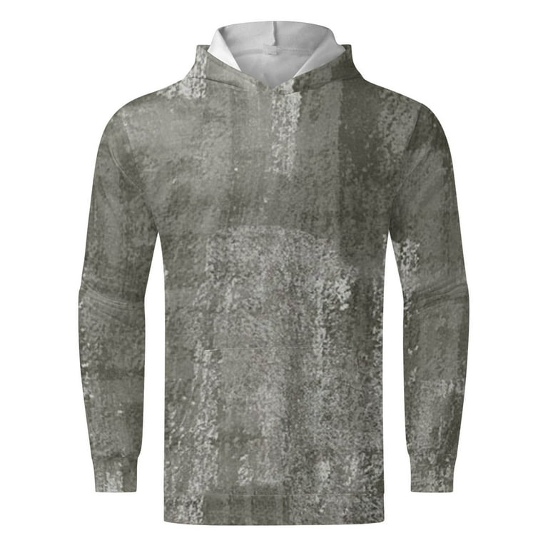LEEy-world Hoodies For Boys Men's Full Zip Up Hoodie slim Fit Long Sleeve  Lightweight Sweatshirt With Kanga Pocket Grey,L 