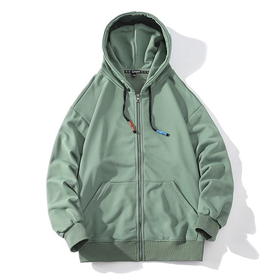 LEEy-world Hoodies For Men Zip Up Men's Color Block Hoodie-Full Zip Heavyweight Hoodie-Camo zip up hoodie With Kanga Pocket Green,3XL