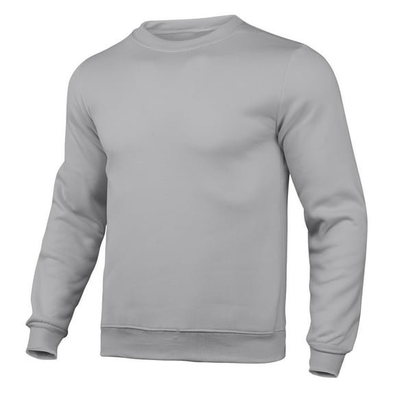 LEEy-world Hoodies for Men Mens Slim Autumn Casual Solid O Neck Sweater Top Color Round Neck Long Jacket Autumn Pocket Long Vintage Mens Sweatshirt Grey,M