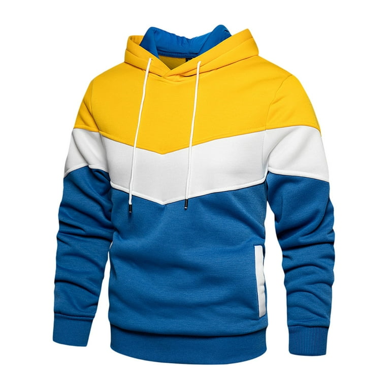 Blue and yellow polo hoodie store