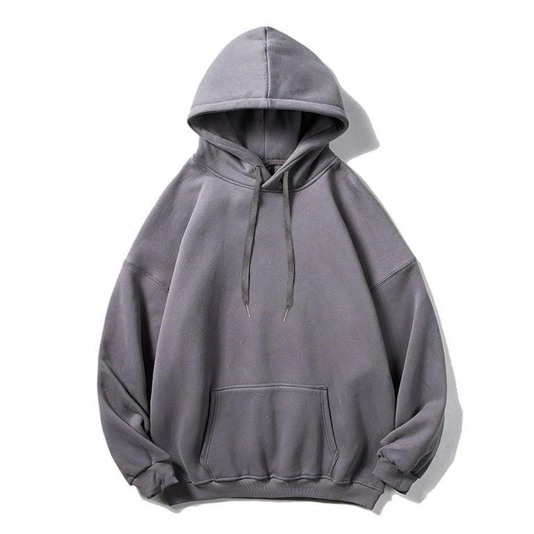 LEEy-world Hoodies for Men Men'S Zip Up Hoodie Heavyweight Lined Jacket  Wool Warm Thick Winter Coat Sweatshirt Dark Gray,S 