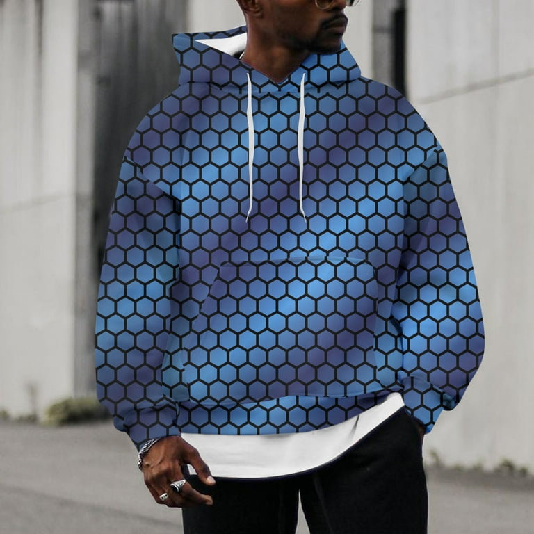 Casual stitching men's deals long sleeve hoodies