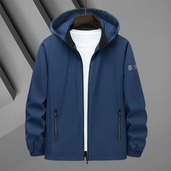 LEEy-world Jackets For Men Fashion Men's Tactical Jacket Lined Soft Shell Winter Jacket Lightweight Water Resistant Coats Outwear Blue,4XL