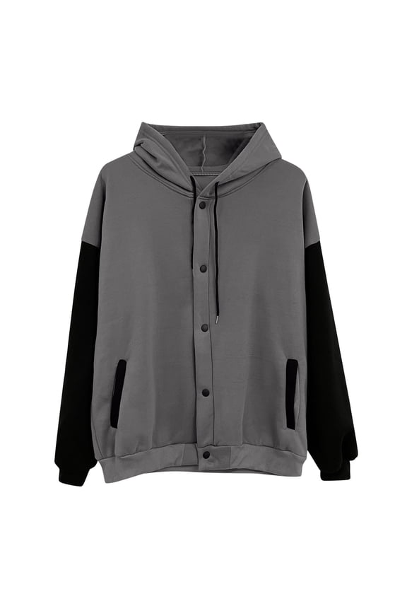 Jackets for Men Fashion Men's Puffer Jacket Lightweight Hooded Packable Warm Winter Puffy Jackets Coat Grey,XXL