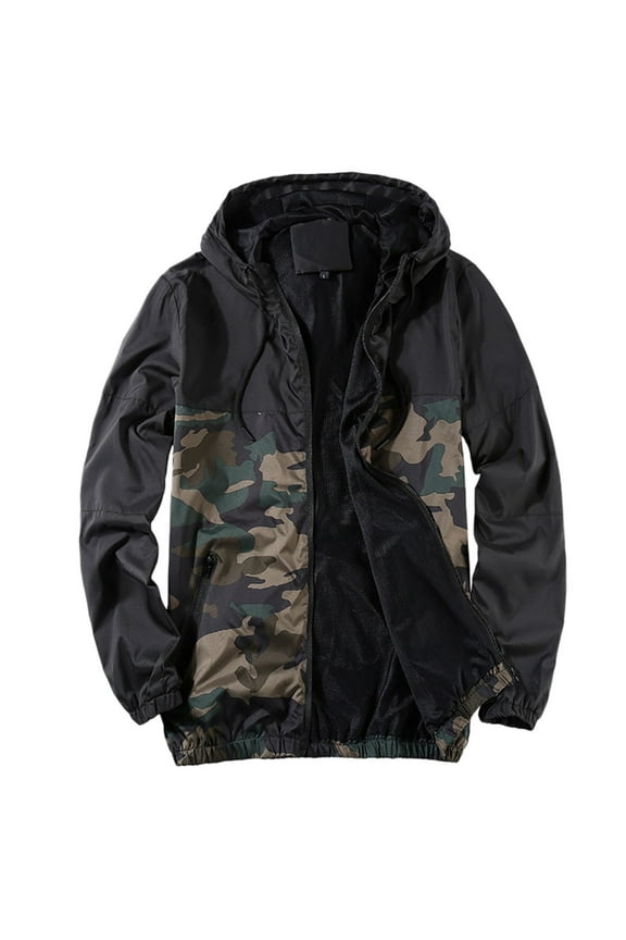 Jackets for Men Men Men's Classic Hooded Puffer Parka Jacket Mens Warm Winter Coat Vegan Long Parka Winter Jacket Army Green,L