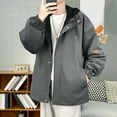 thumbnail image 1 of LEEy-world Flannel Jackets for Men Men's Tactical Jacket Fleece Lined Soft Shell Winter Jacket Lightweight Water Resistant Coats Outwear Grey,3XL, 1 of 4