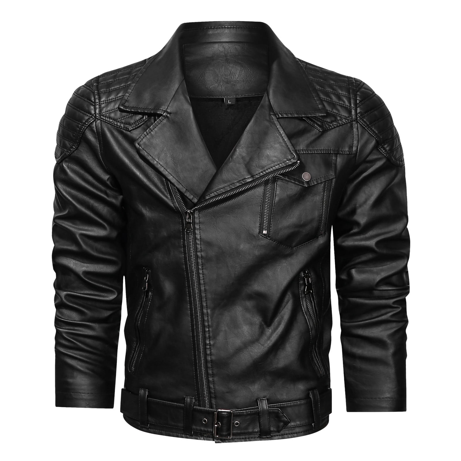 LEEy world Leather Jacket Men Men s Tactical Jacket Winter Snow Ski Jacket Water Resistant Softshell Lined Winter Coats Multi Pockets Black XL