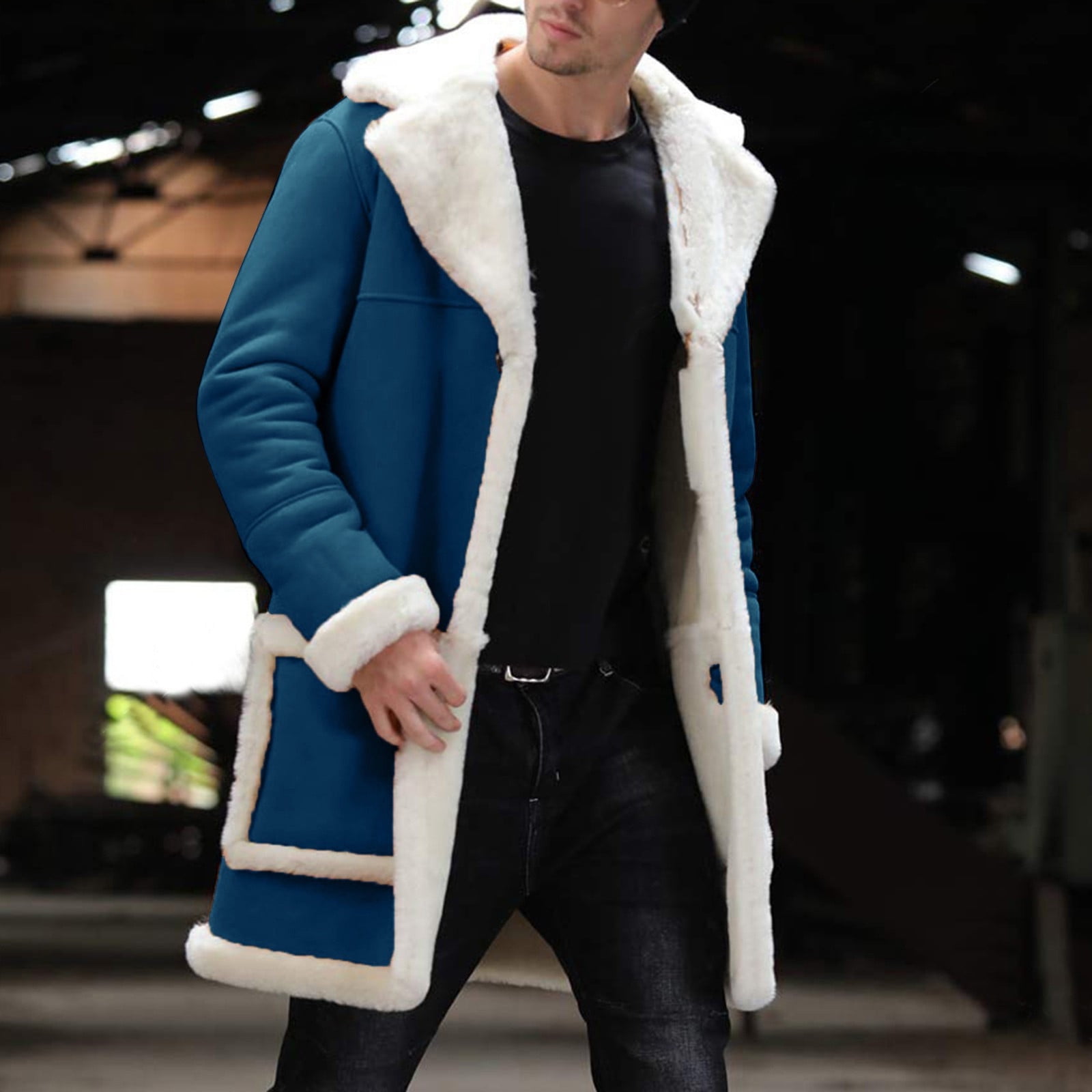 LEEy-world Light Winter Jackets for Men Men's Hooded Jacket