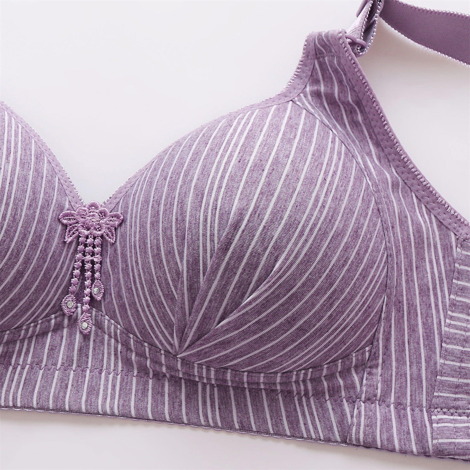 LEEy-world Lingerie for Women Women Full Cup Thin Underwear Bra Plus Size  Wireless Adjustable Lace Bra Large Lize Lace Bras,Pink 