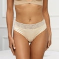 thumbnail image 1 of LEEy-world Lingerie for Women Women Underwear Bow Tie Bikini Panties Lace Low Waist Rise Hipster Cotton Breathable Panties,Khaki, 1 of 5