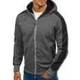 thumbnail image 1 of LEEy-world Men Hoodies Men'S Sherpa Jacket Full Zip Warm Jacket Windproof Outdoor Hiking Casual Winter Coat With Zip Pockets Black,L, 1 of 5
