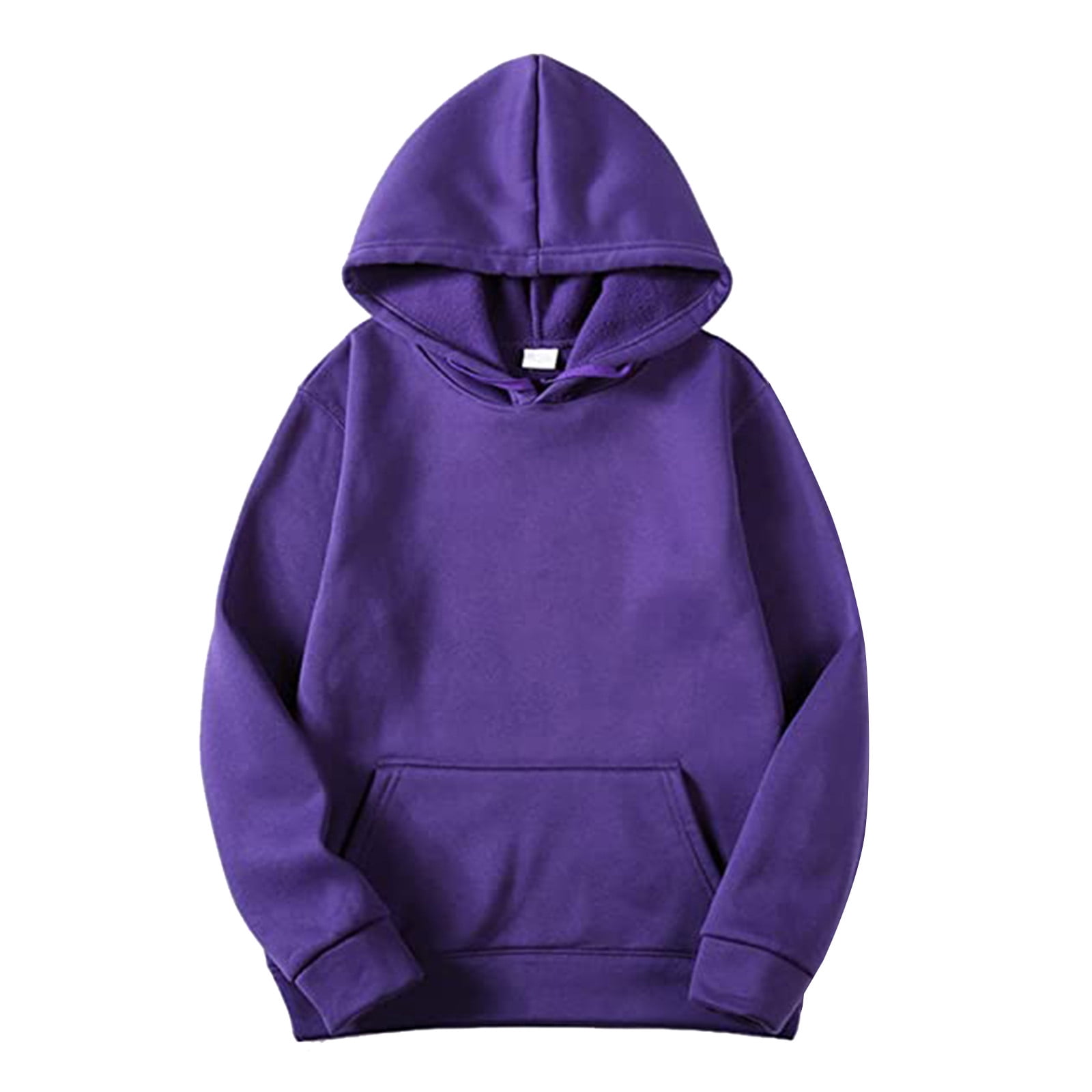 LEEy world Men Hoodies Men s Hoodies Fully Sherpa Lined Zip Up Sweatshirts Heavy Thick Jacket Warm Winter Workout Pullover Purple XXL Walmart