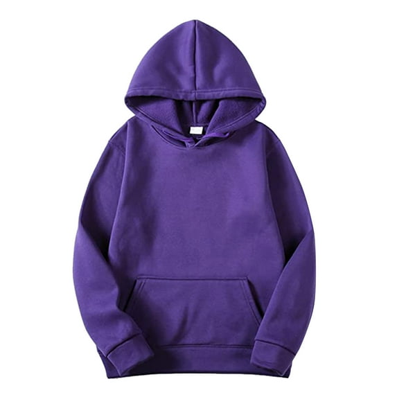 LEEy-world Men Hoodies Men's Hoodies Fully Sherpa Lined Zip Up Sweatshirts Heavy Thick Jacket Warm Winter Workout Pullover Purple,XXL
