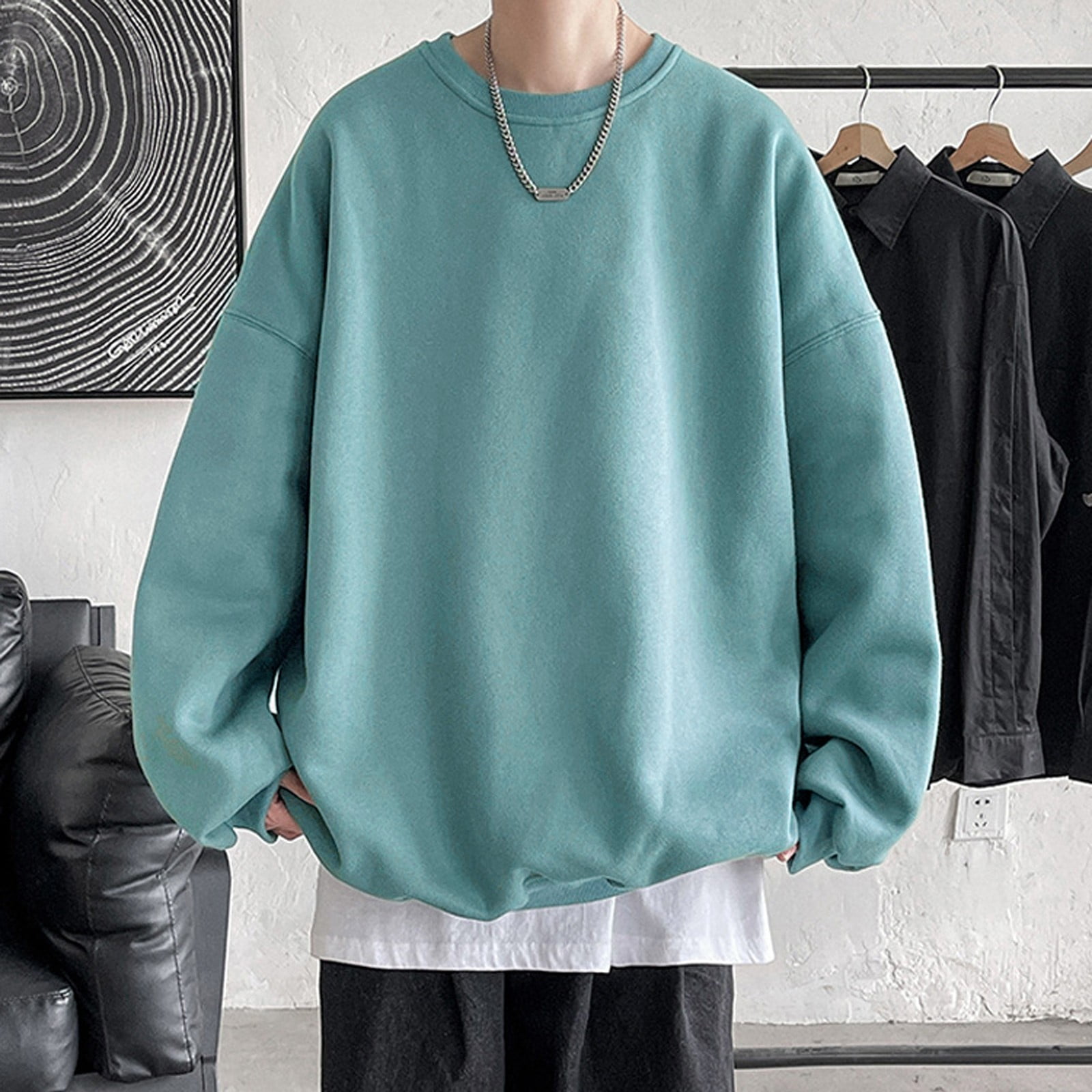 Lee full sleeve solid men's sweatshirt hotsell