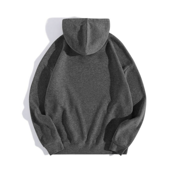 LEEy-world Men'S Fashion Hoodies & Sweatshirts Men's Sherpa Lined Sweatshirts Pullover Basic Tops Warm Crewneck Winter Underwear Dark Gray,XXL