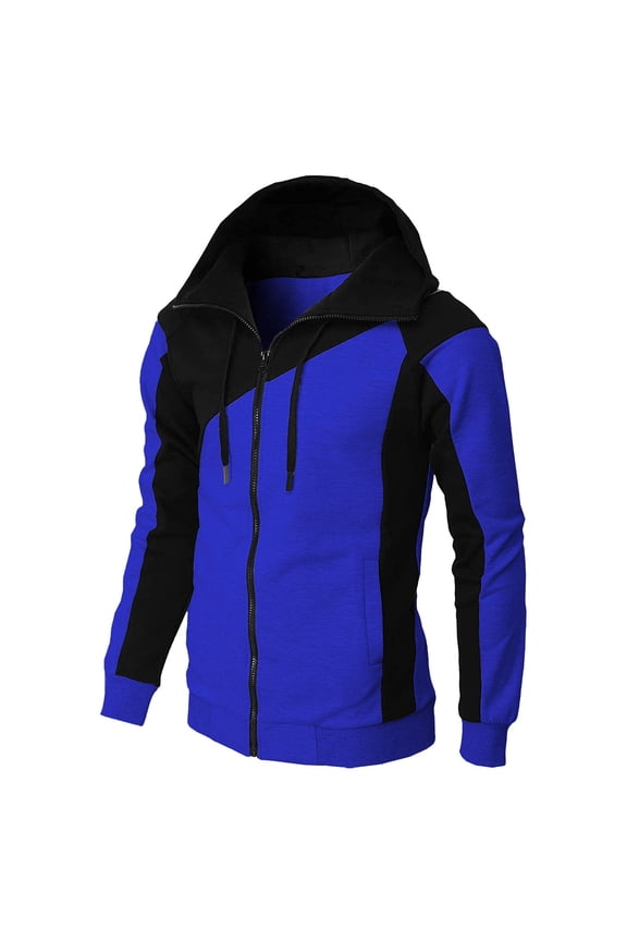Men'S Fashion Hoodies & Sweatshirts Walk Men's Fashion Long Sleeve Hoodies Lightweight Pullover V Neck Sweatshirt Blue,XL
