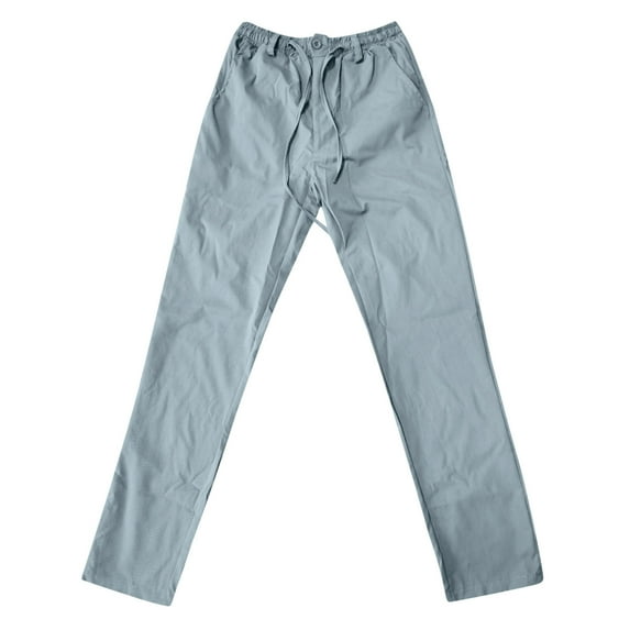 LEEy-world Men'S Pants Men's Joggers Sweatpants Open Bottom Straight Leg Casual Loose Fit Running Pants with Pockets Blue,XL