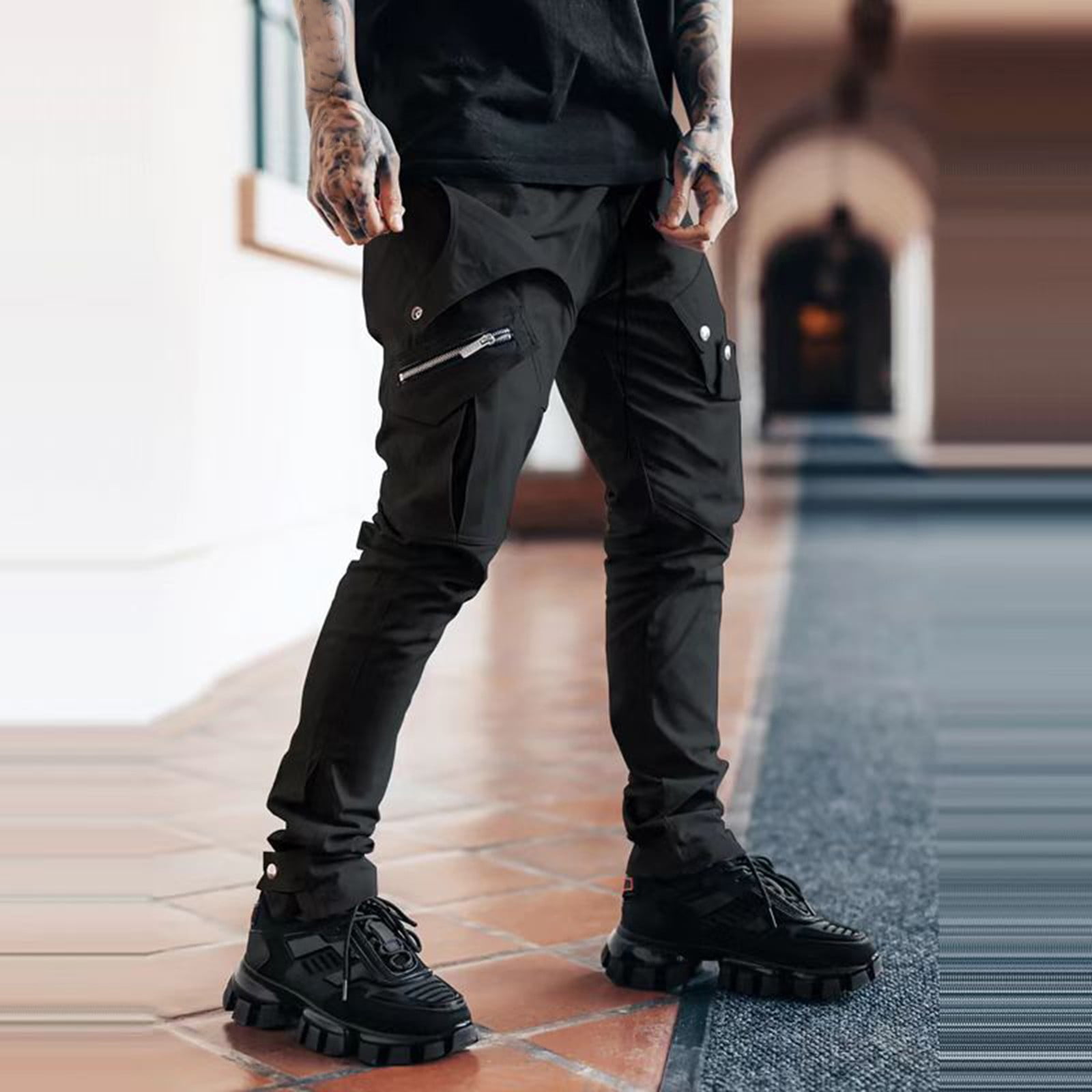 LEEy world Mens Cargo Pants Men s Lightweight Track Pants Quick