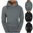 thumbnail image 1 of LEEy-world Mens Hoodies Mens Contrast Color Pullover Hoodie Cozy Sport Outwear Grey,XL, 1 of 5