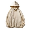 thumbnail image 1 of LEEy-world Mens Hoodies Pullover Mens Hoodies Pullover, Sweatshirts for Men, Mens Sweatshirt With Front Pockets Beige,S, 1 of 5