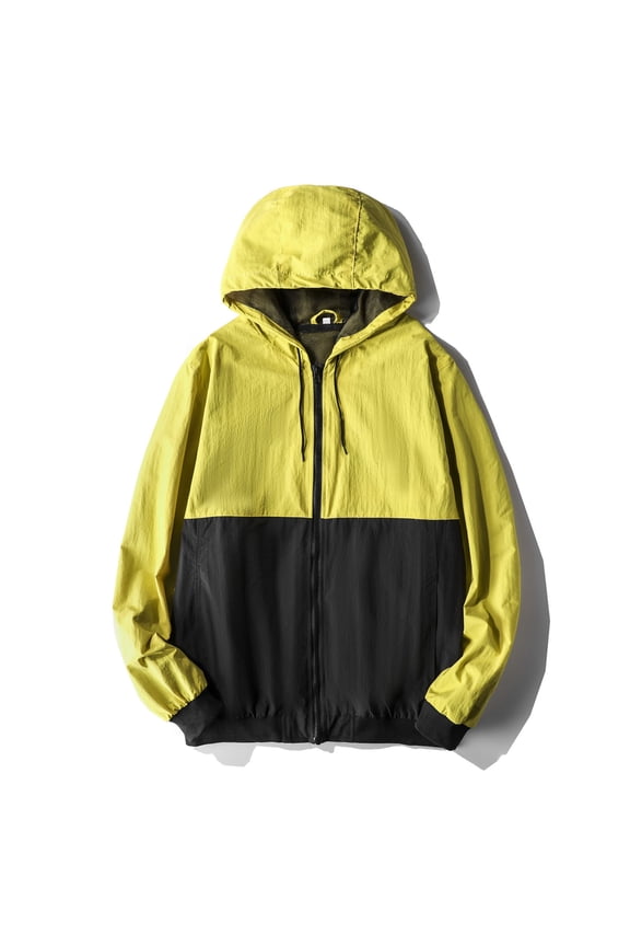 Mens Jacket Men's Qulited Bomber Jackets Windproof Full Zip Padded Winter Casual Fashion Coat Yellow,S
