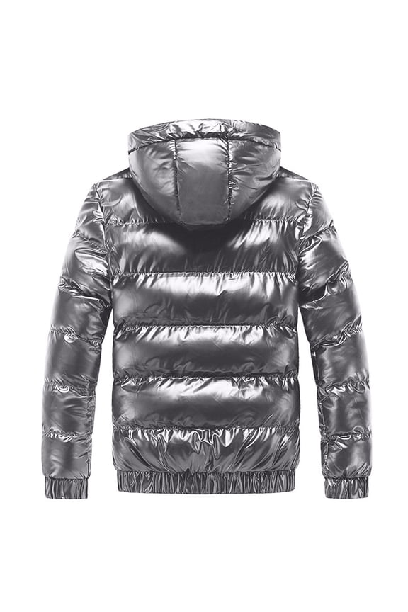 Mens Jacket Men's Ski Jackets Winter Waterproof Windproof Hiking Snowboard Lined Jacket Hooded Grey,L