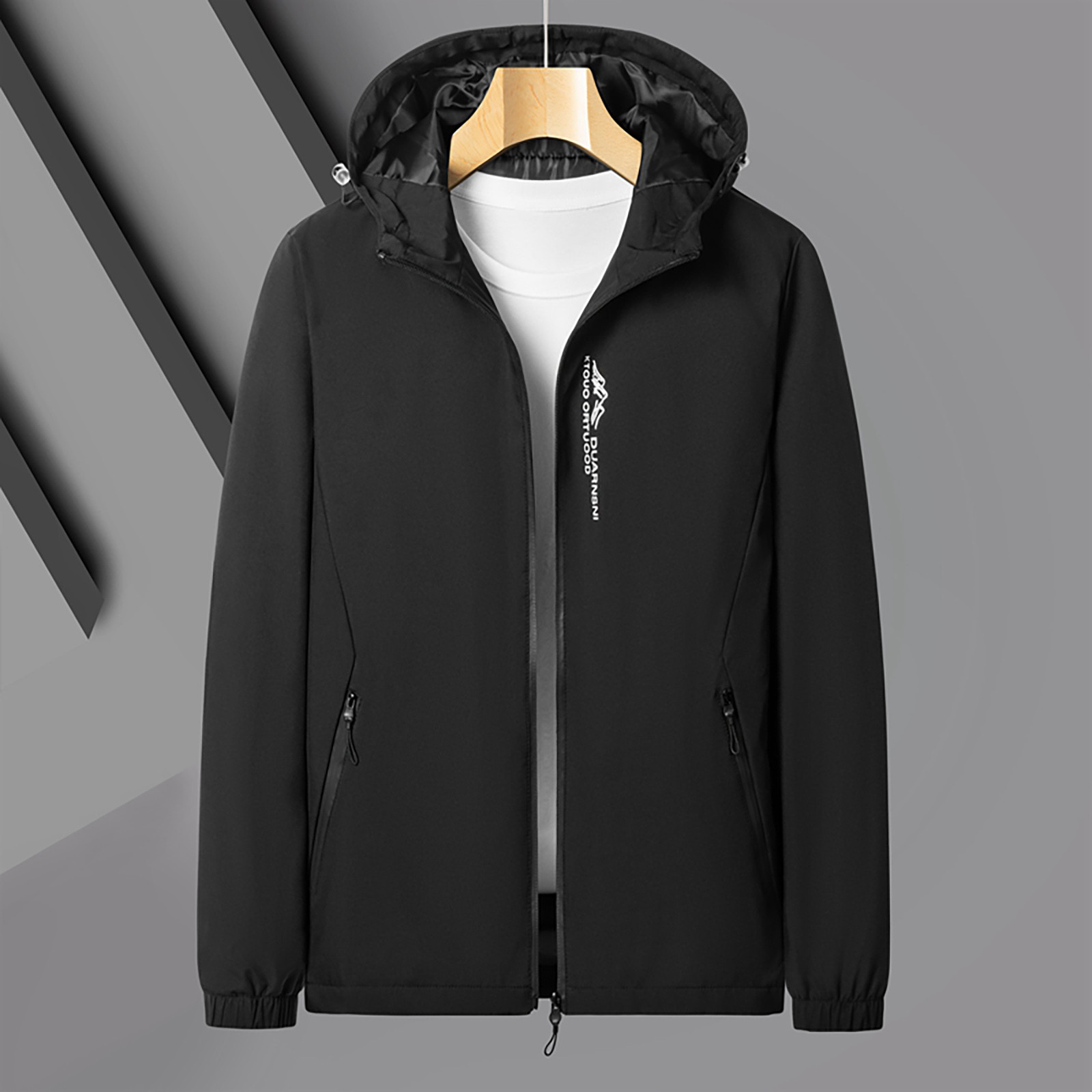 LEEyworld Mens Jacket With Hood Men's Lightweight Cotton Jackets