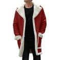thumbnail image 1 of LEEy-world Mens Leather Jacket Men's Jacket-Casual Winter Cotton Jacket Thicken Hooded Cargo Coat Red,S, 1 of 4