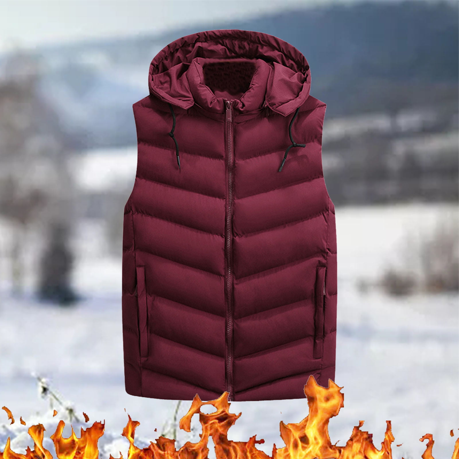 LEEy-world Long Winter Coats for Men Men's Packable Rain Jacket