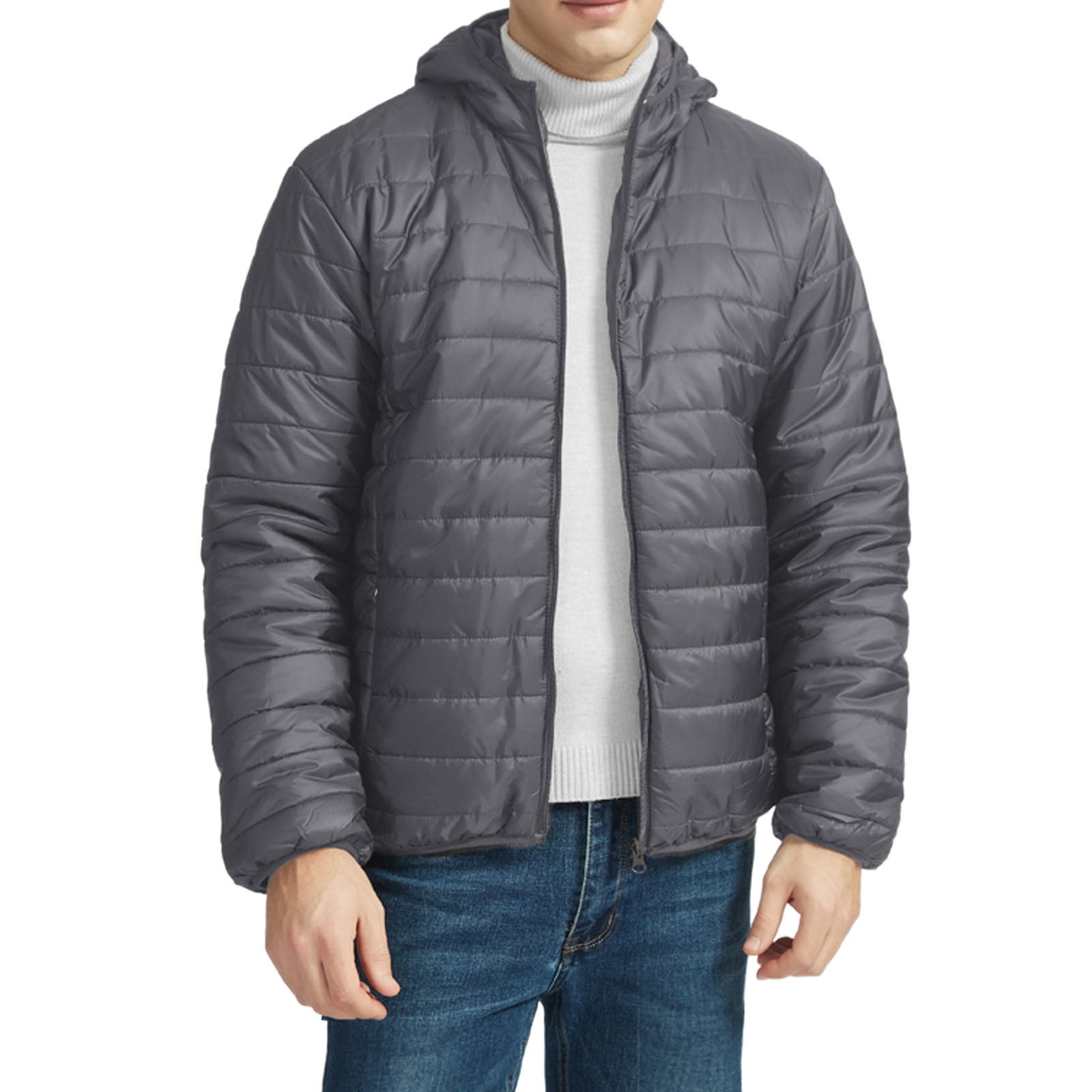LEEyworld Mens Winter Coats With Hood Men's Hooded Jacket, Quilted