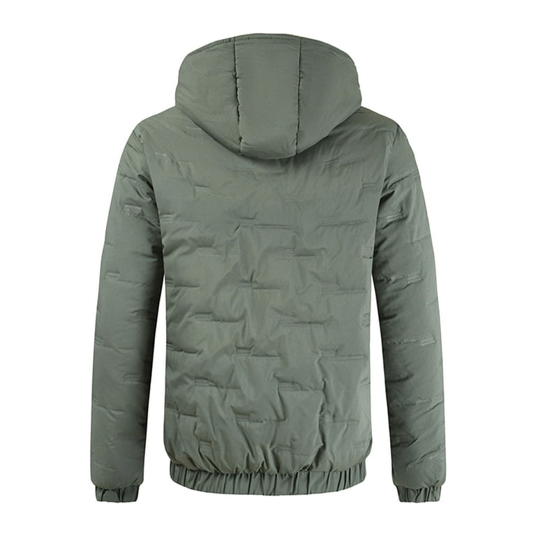 LEEy-world Mens Winter Coats With Hood Men's Ultra Loft Lightweight  Packable Puffer Jacket (Standard and Big & Tall) Green,3XL