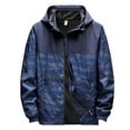 thumbnail image 1 of LEEy-world Mens Winter Jackets Men's Slim Fit Lightweight Softshell Flight Bomber Jacket Spring Fall Coat with Pockets Blue,XXL, 1 of 2