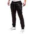thumbnail image 1 of LEEy-world Pants for Men Mens Joggers Sweatpants Slim Fit Workout Training Thigh Mesh Gym Jogger Pants with Zipper Pockets Black,L, 1 of 4