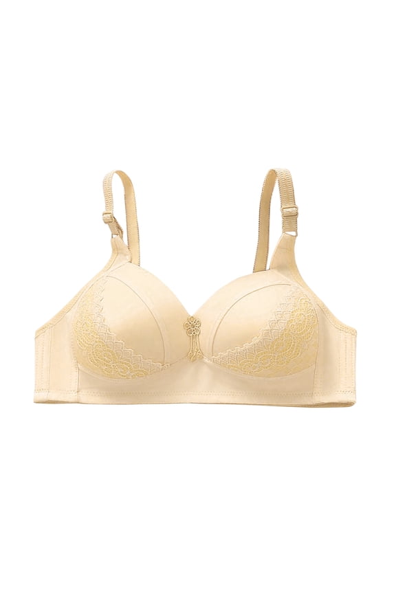 Plus Size Lingerie Low Cut Bra Women Underwear Bralette Crop Top Female Bra Push Up Brassiere Bra Beige,42