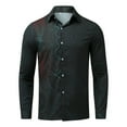 thumbnail image 1 of LEEy-world Polo Shirts for Men Men Spring And Summer Solid Top Shirt Casual Cotton Linen Stand Collar Top Plus Size Vacation Green,XXL, 1 of 2