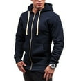 thumbnail image 1 of LEEy-world Puffer Jacket Men Men'S Hoodie Jacket 6 Zip-Pockets Warm Winter Jacket Tactical Jacket Blue,M, 1 of 2
