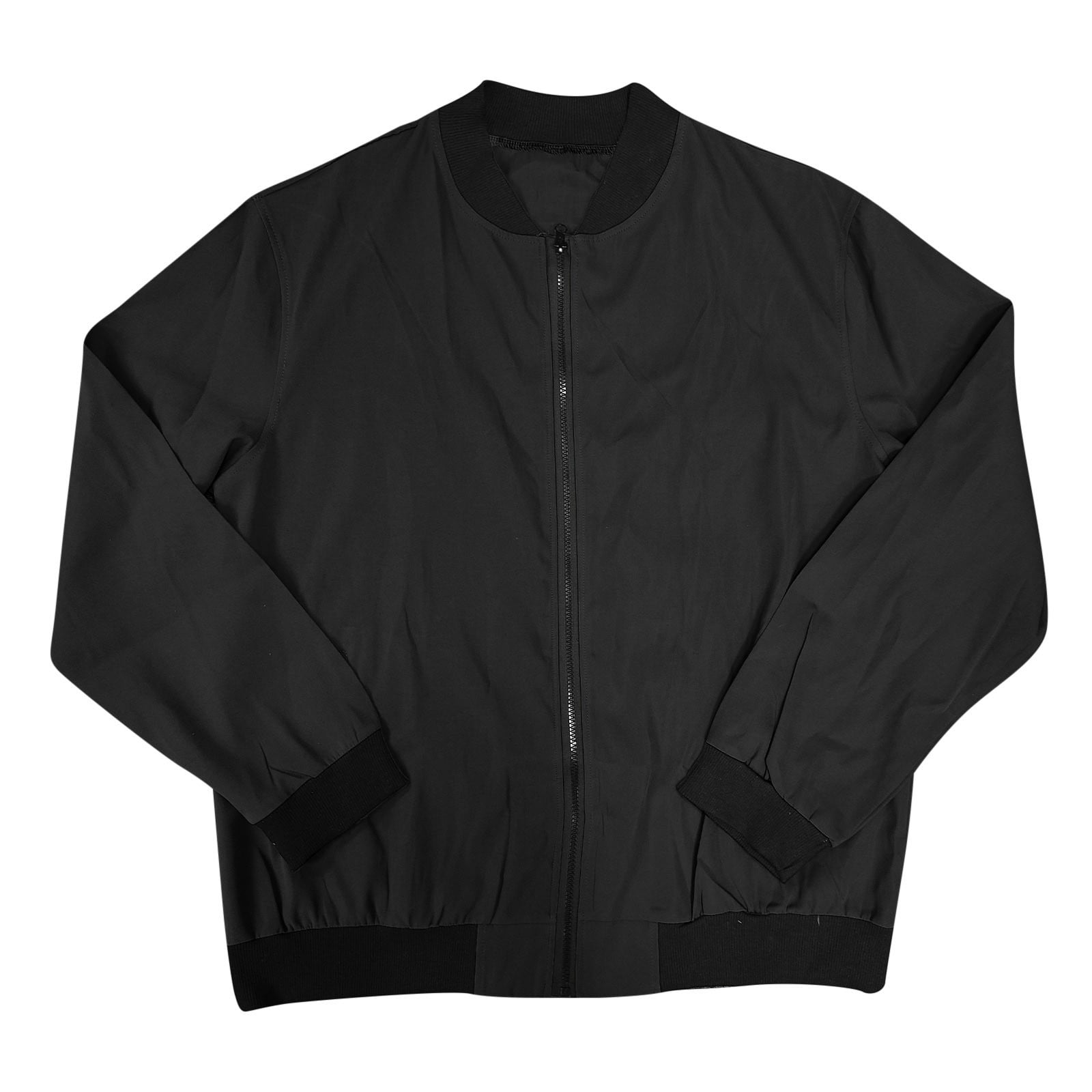 LEEy-world Jackets for Men Men'S Windbreaker Bomber Jackets 3 Zipper  Pockets Lightweight Spring Fall Varsity Baseball Jacket Khaki,S