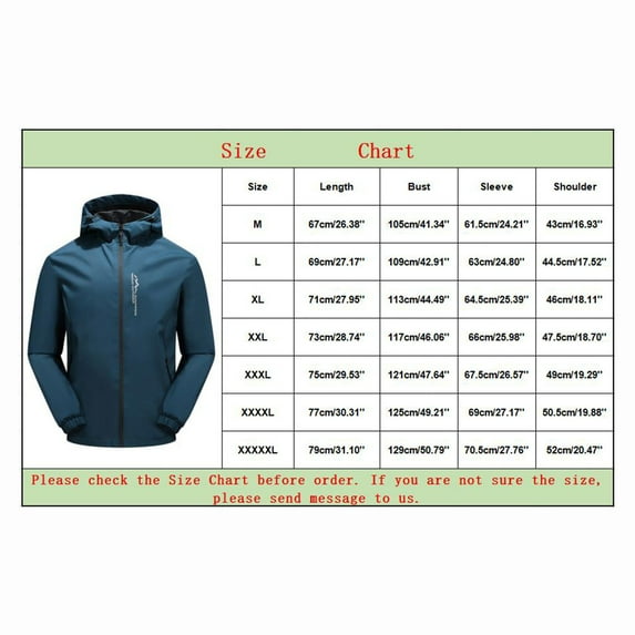 LEEy-world Rain Jackets for Men Waterproof Men's Flannel Shirt Jacket with Hood Long Sleeve Quilted Lined Plaid Coat Button Thick Hoodie Outwear Winter Black,3XL