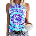 thumbnail image 1 of LEEy-world Summer Tops for Women Women's Sleeveless Tank Tops Summer Tops V Neck Zipper Basic Cami Tee Shirts Blouses Purple,XXL, 1 of 3