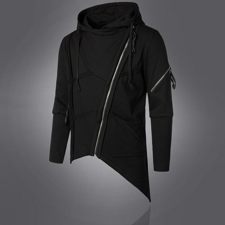 LEEy world Sweatshirts For Men Men s Hoodie Jacket 6 Zip Pockets