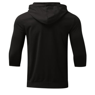 LEEy-world Sweatshirts For Men Men's Hoodies Sweatshirts Lightweight Gym Workout Long Sleeve Hoody Black,3XL