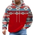 thumbnail image 1 of LEEy-world Sweatshirts Men'S Pullover Hoodies, Thermal Warm Winter Hooded Sweatshirt, Sports Running Workout Hoodie Red,L, 1 of 3