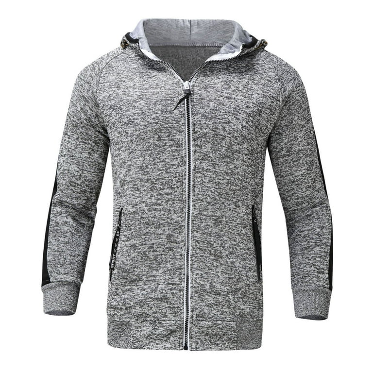 LEEy-world Sweatshirts Zip Up Hoodie Running Jacket For Men Dry