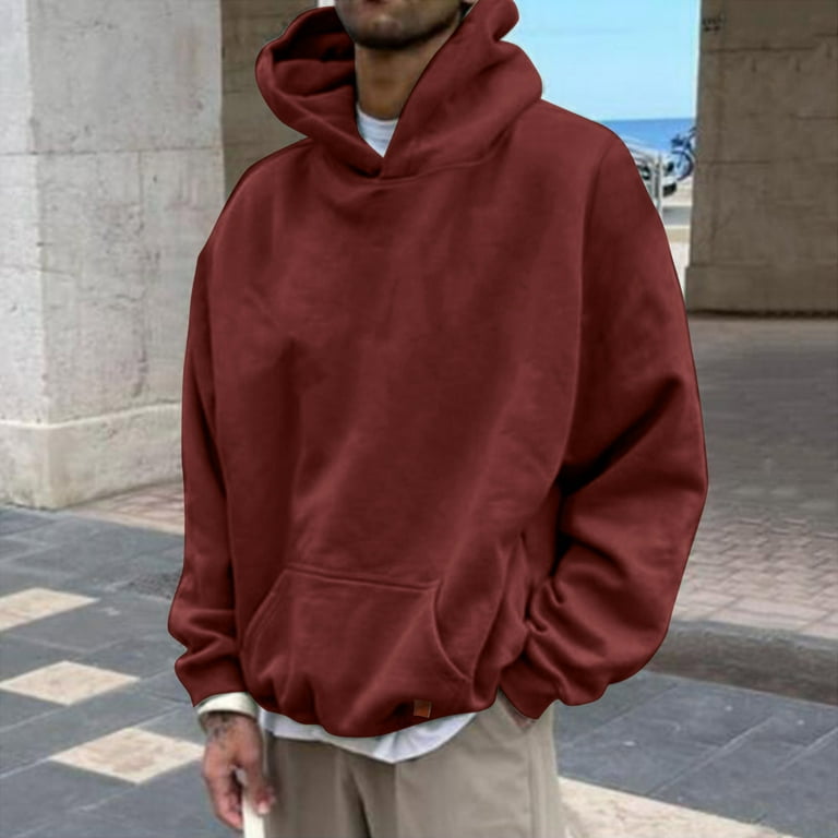 LEEy-world Sweatshirts for Men Hoodie-Ultrasoft Breathable & Odor-Resistant  - NxTSTOP Travleisure - Comfortable Organic Cotton Travel Sweatshirt ,XL
