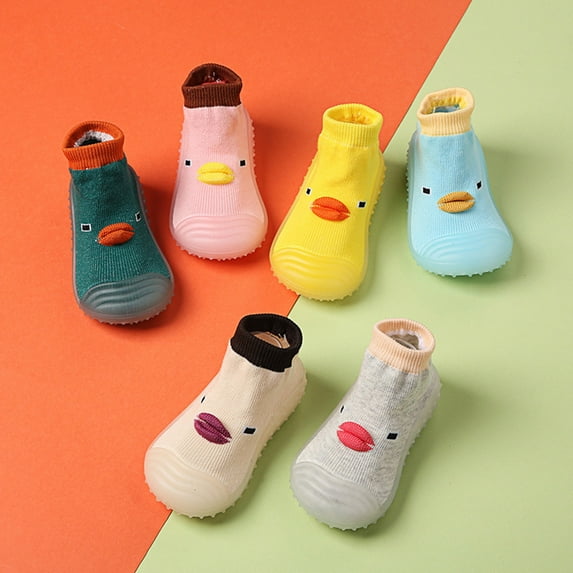 LEEy-world Toddler Shoes Baby Home Slippers Cartoon Warm House Slippers for Lined Winter Indoor Shoes Toddler Boy Shoes Casual,Beige