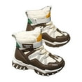 thumbnail image 1 of LEEy-world Toddler Shoes Fashion Winter Children Snow Boots for Boys and Girls Thick Soles Non Slip and Upper Mid Calf Toddler Shoes Girls Brown,3.5, 1 of 9