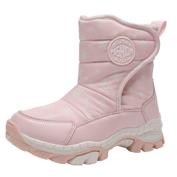 Leey-World Cow Girl Boots Girls' Lace Up Combat Boot Pink,2.5