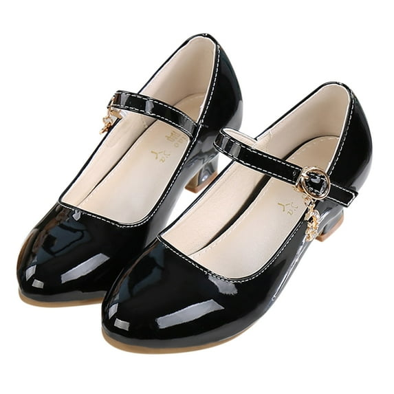 LEEy-world Toddler Shoes Girl Shoes Small Leather Shoes Single Shoes Children Dance Shoes Girls Performance Shoes Girl Shoes Size 10,Black