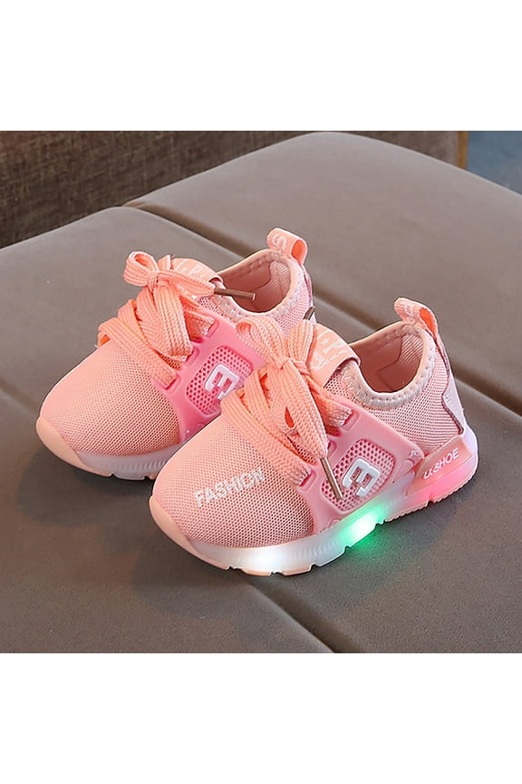 Toddler Shoes Kids Lighted Sneakers Glowing Shoes Boys Baby Sneakers with Luminous Sole Children Led Shoes Boys Big Girls High Tops,Red